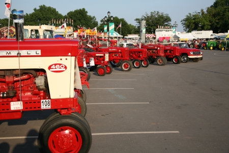 row of tractors photo